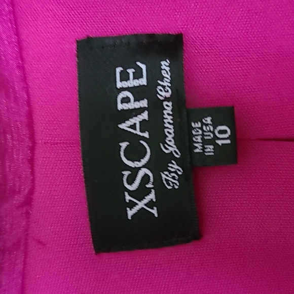 XSCAPE Hot Pink Ruffled top - Picture 2 of 4